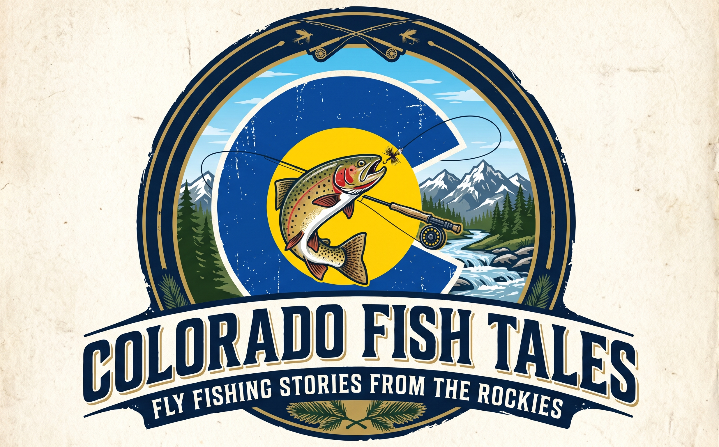 Colorado Fish Tales logo: fly fishing stories from the Rockies